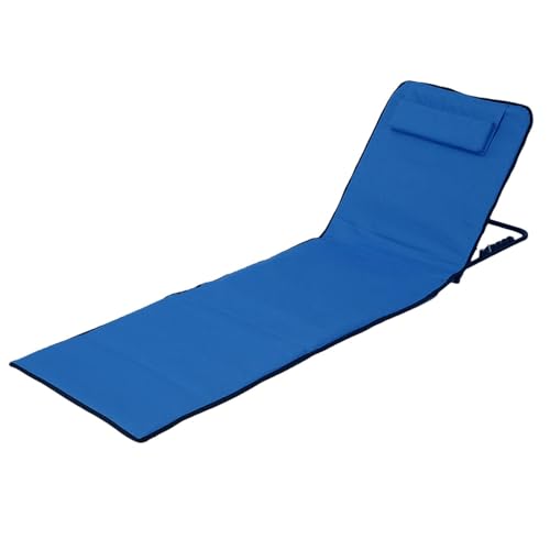 Generisch Beach Lounger | Falten Sie Chaise Lounge | Liegender Beach Lounge Chair | Tragbare Lounger mit Kissen | Sonnenbräunung Liegender Liege für Patio Lawn Garden Outdoor von Generisch