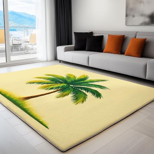 Generisch Beige Teppich Retro-Poster Palmen Wohnzimmer Teppich 140 x 200 cm rutschfest Flanell Teppiche, für Flur Schlafzimmer Küche Korridor Wohnkultur Fußmatte Generisch Beige Teppich Retro-Poster Palmen Wohnzimmer Teppich 140 x 200 cm rutschfest Flanell Teppiche, für Flur Schlafzimmer Küche Korridor Wohnkultur Fußmatte von Generisch