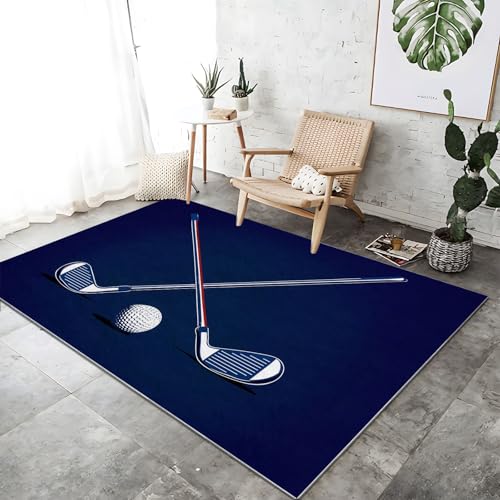 Generisch Bereich Teppich 60x90 cm Indoor Schlafzimmer Dunkelblau Waschbar Kurzflor rutschfest Wohnzimmer Golfschläger Bälle Akzent Werfen für Büro Esszimmer Kinderzimmer Generisch Bereich Teppich 60x90 cm Indoor Schlafzimmer Dunkelblau Waschbar Kurzflor rutschfest Wohnzimmer Golfschläger Bälle Akzent Werfen für Büro Esszimmer Kinderzimmer von Generisch