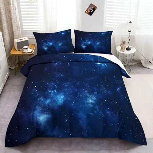 Generisch Bettwäsche-Set 180 x 200 cmSci-Fi Sternenhimmel Mikrofaser Blätter mit Reißverschluss und 2 Kissenbezug 80 x 80 cm Dunkelblau Generisch Bettwäsche-Set 180 x 200 cmSci-Fi Sternenhimmel Mikrofaser Blätter mit Reißverschluss und 2 Kissenbezug 80 x 80 cm Dunkelblau von Generisch