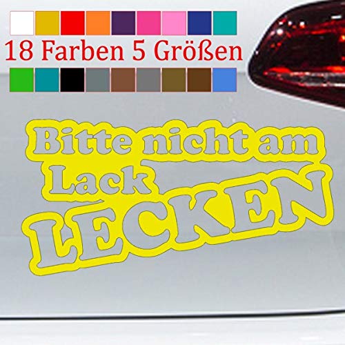 generisch Bitte Nicht am Lack lecken! Aufkleber 10x5cm Fun OEM JDM Dub Tuning Auto Spruch von generisch