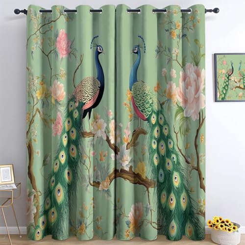 Generisch Blickdicht Vorhang Ösenschal Verdunkelungsvorhang 3D Pfau Blumen Gardinen Kinderzimmer Wohnzimmer Thermovorhang Polyester Vorhänge 183 x 117 cm 2Er Set Generisch Blickdicht Vorhang Ösenschal Verdunkelungsvorhang 3D Pfau Blumen Gardinen Kinderzimmer Wohnzimmer Thermovorhang Polyester Vorhänge 183 x 117 cm 2Er Set von Generisch