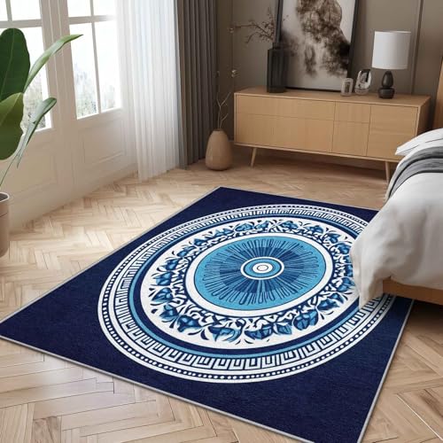 Generisch Blumen Teppich XXL Teppich Mandala 200x280 cm Antirutsch Kurzflor Boho Deko Teppiche Für Wohnzimmer Waschbar Generisch Blumen Teppich XXL Teppich Mandala 200x280 cm Antirutsch Kurzflor Boho Deko Teppiche Für Wohnzimmer Waschbar von Generisch