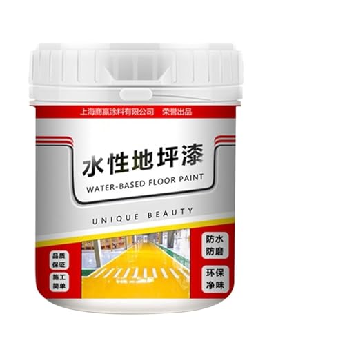 Generisch Bodenfarbe auf Wasserbasis-Schnelltrocken Malwerkzeug | 500G Anti-Schlupf-Beschichtung | Wasserdichte Betonfarbe | Betonbodenkunst, Garagendachbeschichtung für Innenraum, Außenparkplätze von Generisch