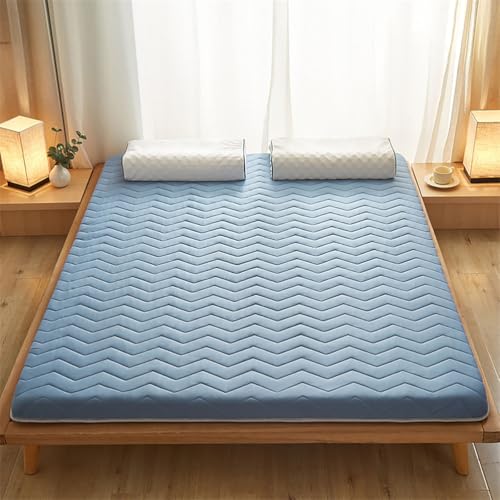 Generisch Bodenmatratze 80x200cm, 5cm Dick Tragbar Roll Falt Gästematratze Atmungsaktiv Futon Tatami Matratze für Einzelbett Doppelbett Schlafsaal Schlafzimmer Mietwohnung,Blau Generisch Bodenmatratze 80x200cm, 5cm Dick Tragbar Roll Falt Gästematratze Atmungsaktiv Futon Tatami Matratze für Einzelbett Doppelbett Schlafsaal Schlafzimmer Mietwohnung,Blau von Generisch