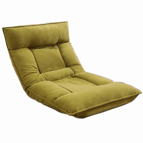 Generisch Bodenstuhl, klappbarer Sofastuhl mit 5 verstellbaren Positionen, Couch-Liegestuhl mit Rückenstütze, Boden-Gaming-Stuhl für Erwachsene (Farbe: Grün, Größe: 23,62 x 22,44 x 22,83 Zoll) von Generisch