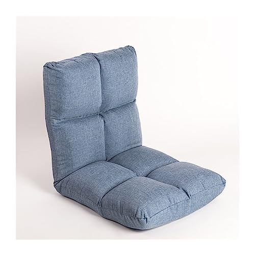 Generisch Bodenstuhl, klappbarer Stuhl mit Rückenlehne, Gaming-Stuhl, 5 Gänge verstellbar, zum Lesen im Schlafzimmer, 4 Farben (Farbe: Blau, Größe: 110 x 52 cm) von Generisch