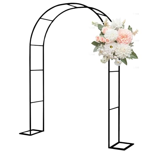 Generisch Breiter Gartenbogen Rosenbogen, Hochzeitsbogen Metall, pergola Rankgitter Torbogen für Braut Partys, Event Dekoration,Zeremonie,H:200cm,220cm,230cm,250cm(schwarz,H200x W80cm) von Generisch