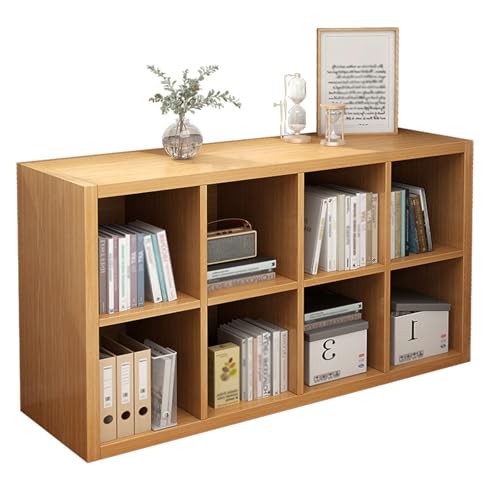 Generisch Bücherregal aus Holz, Retro 2 Ebenen Freistehend, Mittel Jahrhundert Stil, Offenes Aufbewahrungs-Organizer Regal, 90 * 27 * 75cm von Generisch