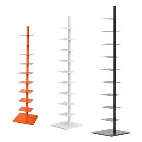 Generisch Bücherregal mit 9 Ebenen, Bücherregal aus Metall, Bücherturm mit vertikalem Rücken, hohes, schmales Leiterbücherregal, Eckbücherregal für kleine Räume, Mehrzweck-Ausstellungsbücherregal für Generisch Bücherregal mit 9 Ebenen, Bücherregal aus Metall, Bücherturm mit vertikalem Rücken, hohes, schmales Leiterbücherregal, Eckbücherregal für kleine Räume, Mehrzweck-Ausstellungsbücherregal für von Generisch