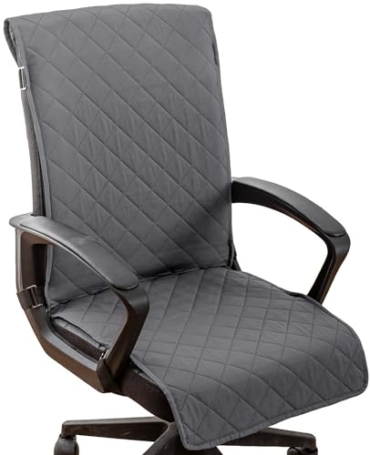 Generisch Bürostuhl Bezug wasserdichte mit Elastischen Riemen Anti-Rutsch Stuhlhussen Bezug für Haustiere, Katzen, Hunde Drehstuhl Abnehmbare Computer Sessel Schutz Hülle (Color : #1, Size : Large) von Generisch