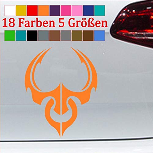 Generisch Bulle Tribal Aufkleber Sticker Kleber Deko Tattoo Farre Stier 18 Farben 34-Orange 36x29cm von Generisch