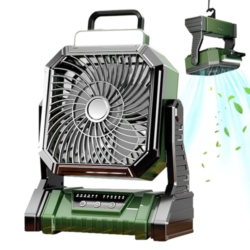Generisch Camping Ventilatoren Für Zelte,Kompakter Persönlicher Zeltlüfter | Mit Laterne 5400mAh 4 Modi Einstellbarer Luftgebläse Für Garage Schlafzimmer Reise Zelt Sport Heißes Wetter Generisch Camping Ventilatoren Für Zelte,Kompakter Persönlicher Zeltlüfter | Mit Laterne 5400mAh 4 Modi Einstellbarer Luftgebläse Für Garage Schlafzimmer Reise Zelt Sport Heißes Wetter von Generisch