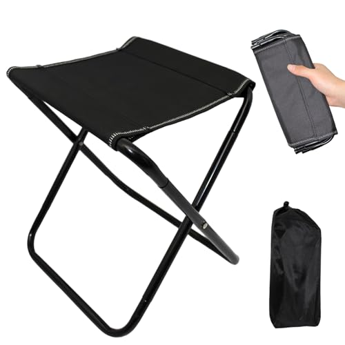 Outdoor Hocker Klappbar, Camping Aluminium Klapphocker, Campinghocker Klappbar, Faltbarer Outdoor Hocker, Stabiler Tragbar Hocker für Angeln Picknick Trekking Jagd Wandern mit Aufbewahrungsbeutel Outdoor Hocker Klappbar, Camping Aluminium Klapphocker, Campinghocker Klappbar, Faltbarer Outdoor Hocker, Stabiler Tragbar Hocker für Angeln Picknick Trekking Jagd Wandern mit Aufbewahrungsbeutel von Generisch