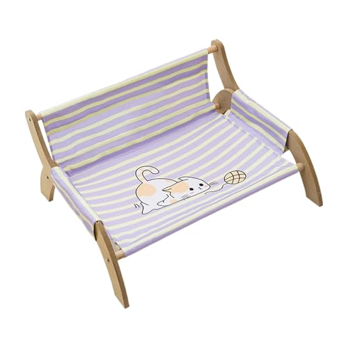 Generisch Cat Chair, Kitten Hammock Bed, Breathable Stripe Canvas Lounger, Cozy Rest Spots for Multi-Cat Households, Indoor Living Room, Balcony, 21.06x18.11x11.02 inches von Generisch