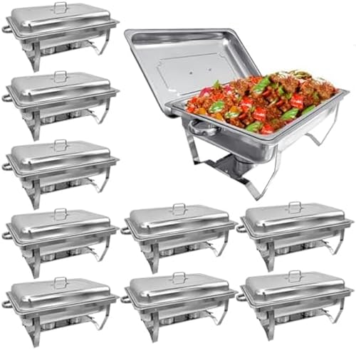 Generisch Chafing Dish Buffet-Set aus Edelstahl – 6er-Pack 9-l-Speisenwärmer mit Abdeckungen und Klappständer, perfekt für Partys, Veranstaltungen und Catering-Buffets Generisch Chafing Dish Buffet-Set aus Edelstahl – 6er-Pack 9-l-Speisenwärmer mit Abdeckungen und Klappständer, perfekt für Partys, Veranstaltungen und Catering-Buffets von Generisch