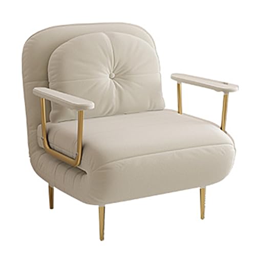Generisch Chaiselongue Sofa mit Schlaffunktion und Verstellbarer Rückenlehne, Klappbar mit Kissen und Armlehnen, Gästebett für Wohnzimmer und Schlafzimmer Generisch Chaiselongue Sofa mit Schlaffunktion und Verstellbarer Rückenlehne, Klappbar mit Kissen und Armlehnen, Gästebett für Wohnzimmer und Schlafzimmer von Generisch