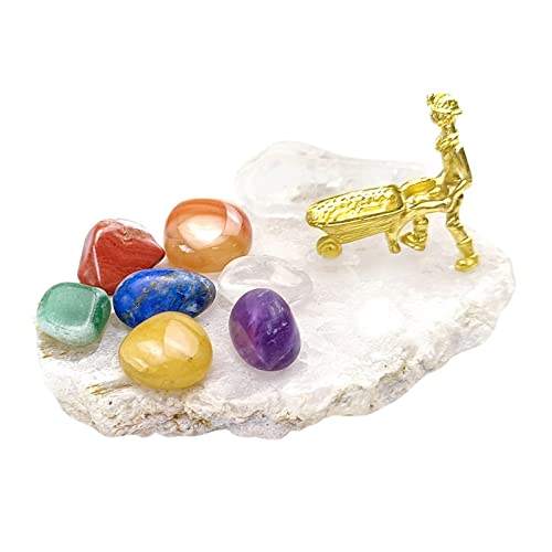 Generisch Chakra Heilsteine Set Unregelmäßige Kristallsteine & Mineralien Dekofigur 7 Chakren Edelstein Ornament für Meditation & Energiearbeit Natürliche Kristalle für Zuhause Spirituelle Dekoration von Generisch