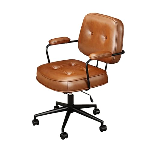 Generisch Chefsessel, Drehstuhl for Videospiele Aus PU-Leder, Synchronisierte Armlehne, Mit Rädern, for Erwachsene Und Jugendliche(Color1) von Generisch