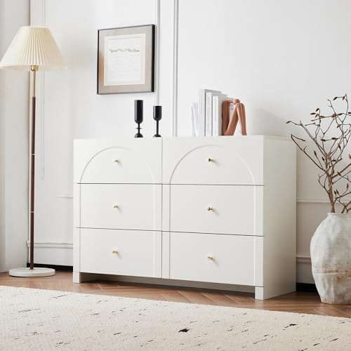 Generisch Chest of Drawers with 6 Drawers with Drawers for The Living Room and Metal Handle, Handles Chest of Drawers Wooden Multi-Purpose Cabinet Hallway, Bedroom, Living Room, Children's Room von Generisch