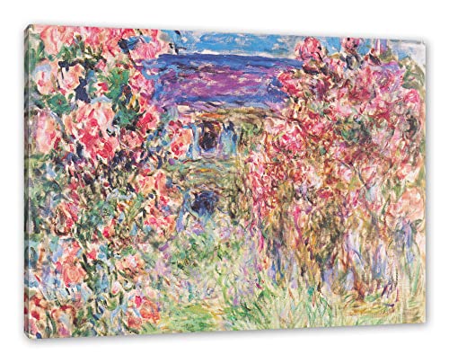 Generisch Claude Monet - Das Haus in den Rosen als Leinwandbild/Größe: 60x40 cm/Wandbild/Kunstdruck/fertig bespannt von Generisch