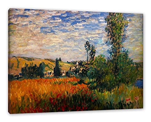 Generisch Claude Monet - Weg durch die Mohnfelder Ile Saint-Mart als Leinwandbild/Größe: 80x60 cm/Wandbild/Kunstdruck/fertig bespannt von Generisch