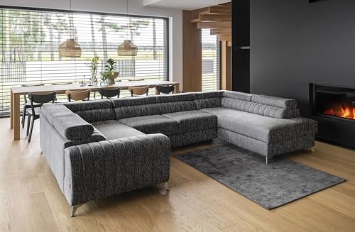 Generisch Couch Couchgarnitur Sofa Louis U Form Schlaffunktion Sofa Couch Wohnlandschaft Polsterecke (CO-LOU-RT-10MAR) von Generisch