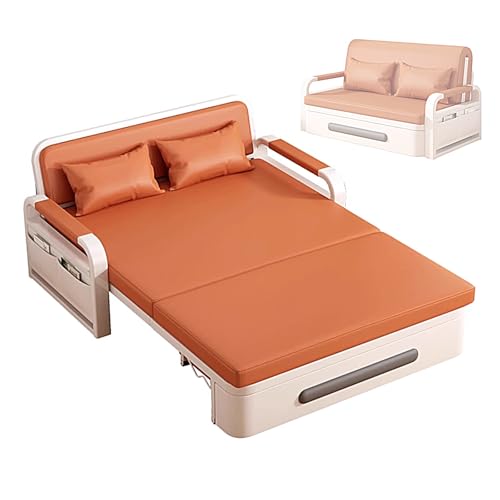 Generisch Couchbett Schlafsofa mit Aufbewahrungsbox und Rollen, 2-in-1 umwandelbar, Massivholzrahmen, faltbar für Zuhause und Büro, inklusive Kissen Generisch Couchbett Schlafsofa mit Aufbewahrungsbox und Rollen, 2-in-1 umwandelbar, Massivholzrahmen, faltbar für Zuhause und Büro, inklusive Kissen von Generisch