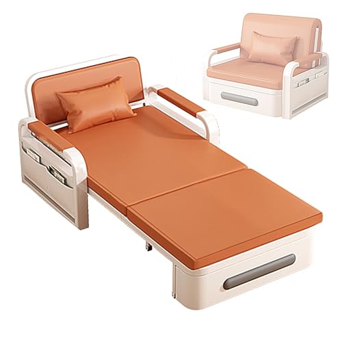Generisch Couchbett Schlafsofa mit Aufbewahrungsbox und Rollen, 2-in-1 umwandelbar, Massivholzrahmen, faltbar für Zuhause und Büro, inklusive Kissen Generisch Couchbett Schlafsofa mit Aufbewahrungsbox und Rollen, 2-in-1 umwandelbar, Massivholzrahmen, faltbar für Zuhause und Büro, inklusive Kissen von Generisch