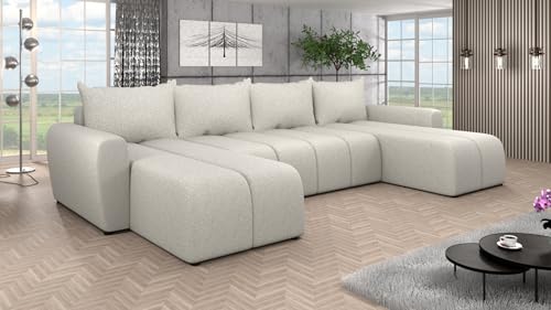 Generisch Couchgarnitur Sofa Sofagarnitur Paula U mit Schlaffunktion Wohnlandschaft von Generisch