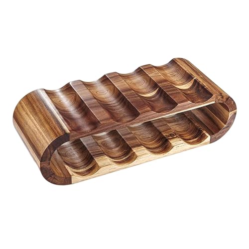 Generisch Countertop Wine Rack, Wooden Desktop Holder, Double-Layer Shelf, 8 Slots Storage, Standing, (1 Piece, Brown), Perfect for Organizing Vino In Kitchens and Entertainment Place von Generisch