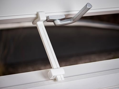 Generisch Dachfensterstütze Verstellbar für Velux | Dachfenster Aufhalter | Aufsteller | Klemmer | Halter | Weiß | 3D-Druck | Ähnl. Velux Ausstellarm (Doppelset) von Generisch