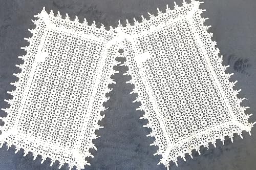 Generisch Deckchen 30x45 geklöppelt weiß 2er Packung von Generisch