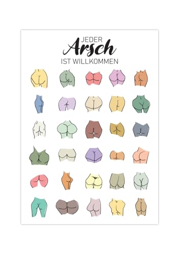Generisch Deko Badezimmer | Poster Bad lustig Hintern (A2 (59,4x42 cm)) von Generisch