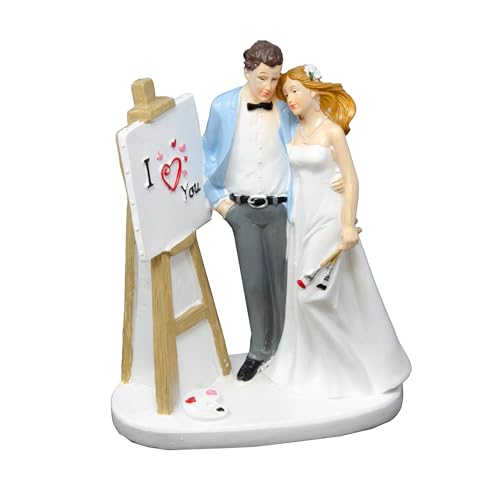Generisch Dekofigur Hochzeitspaar mit Staffelei aus Polyresin - I Love You Generisch Dekofigur Hochzeitspaar mit Staffelei aus Polyresin - I Love You von Generisch