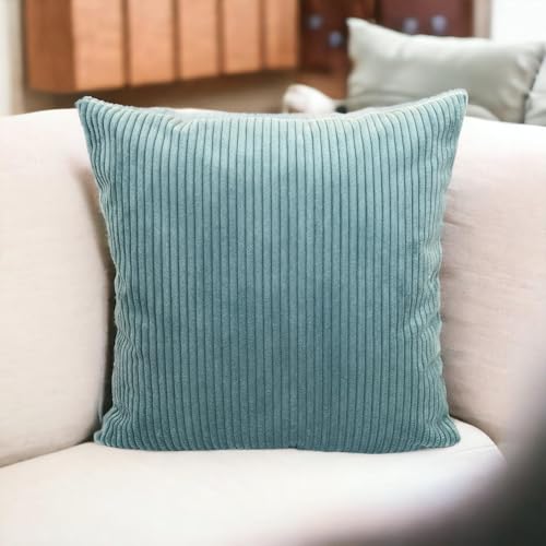 Generisch Dekorativer Kissenbezug 60x60 Türkis (2er Set) Kordsamt von Generisch