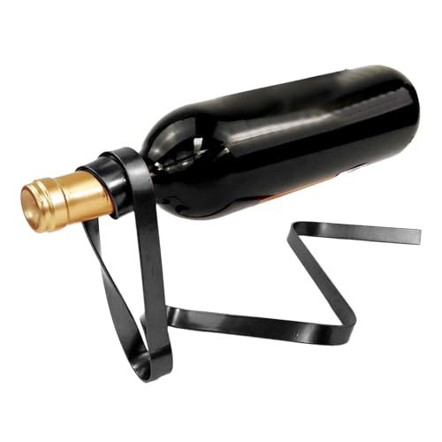 Generisch Dekorativer Weinregal | Schwebendes Flaschenregal In Bandform,Modernes Metall Whiskey-Organizer für Wohnzimmer Entertainment-Center Keller Generisch Dekorativer Weinregal | Schwebendes Flaschenregal In Bandform,Modernes Metall Whiskey-Organizer für Wohnzimmer Entertainment-Center Keller von Generisch