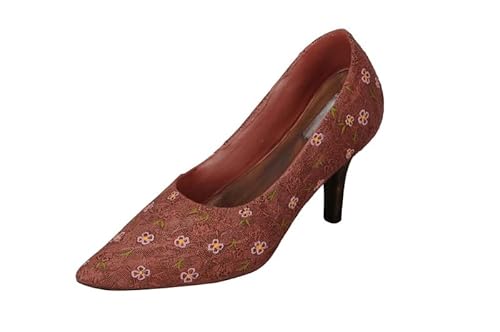 Generisch Dekoschuh Pflanzschuh Pumps Bordeaux Pflanzgefäß Übertopf Pflanztopf Schuhform Polyresin Gartendeko von Generisch