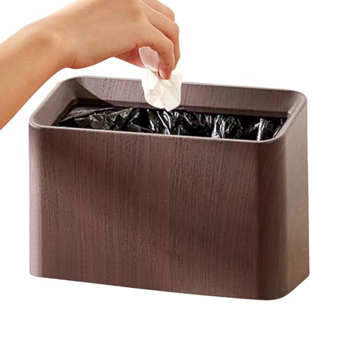 Generisch Desk Trash Bin, Compact Desktop Trash Can, 8.66x3.54x5.91inches Space Saving Mini Garbage Container, Modern Dustbin for Small Waste and Clutter, Lid, Kitchen, Bathroom von Generisch