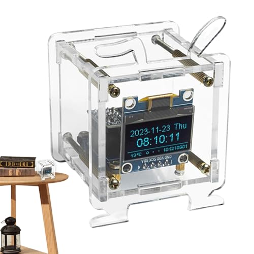 Generisch Digital Clock with Temperature, Wireless Weather Station, HD OLED Screen, Transparent Casing Design, Indoor Climate Monitor, Ideal for Home, Office, Daily Weather Tracking Generisch Digital Clock with Temperature, Wireless Weather Station, HD OLED Screen, Transparent Casing Design, Indoor Climate Monitor, Ideal for Home, Office, Daily Weather Tracking von Generisch