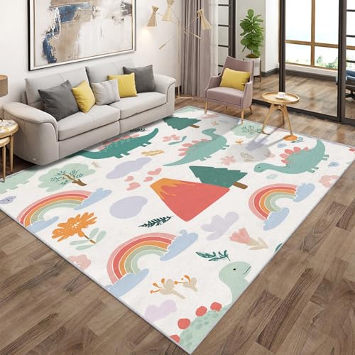 Generisch Dinosaurier Karikatur Teppich, Teppich Wohnzimmer Regenbogen Niedlich Tiere Kinder 200x250cm, Kurzflor rutschfest Waschbarer Teppiche, Teppiche für Kinderzimmer Schlafzimmer Jugendzimmer Generisch Dinosaurier Karikatur Teppich, Teppich Wohnzimmer Regenbogen Niedlich Tiere Kinder 200x250cm, Kurzflor rutschfest Waschbarer Teppiche, Teppiche für Kinderzimmer Schlafzimmer Jugendzimmer von Generisch
