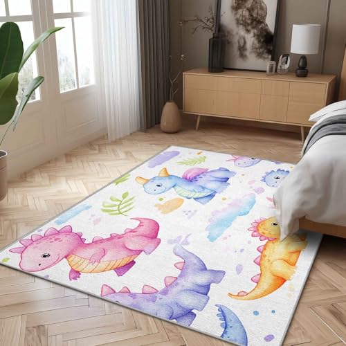 Generisch Dinosaurier Kinder Teppich 240x340 cm Waschbar Wohnzimmerteppich Bunt Cartoon Teppiche Für Esszimmer Jungen Mädchen Teppiche Deko Kurzflor rutschfest Großformat Generisch Dinosaurier Kinder Teppich 240x340 cm Waschbar Wohnzimmerteppich Bunt Cartoon Teppiche Für Esszimmer Jungen Mädchen Teppiche Deko Kurzflor rutschfest Großformat von Generisch