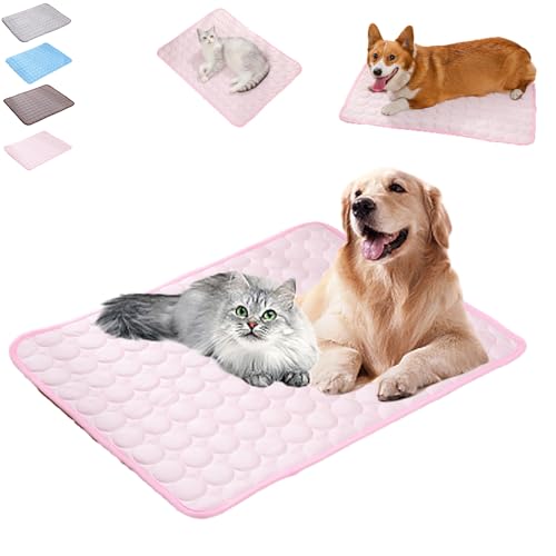 Generisch Dog Cooling Mat 4X More Effective, 2025 New Upgrade Pet Cooling Pad, Summer Dog Mats, for Small Large Cat (Pink,XX-Large) von Generisch