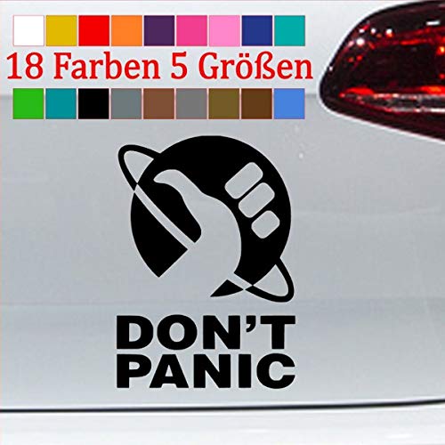 Generisch Don´t Panic Sticker Autoaufkleber Save The World Friday for Future Greta 70-Schwarz 41x29cm von Generisch