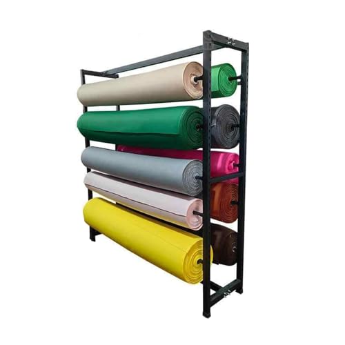 Generisch Doppelseitiges Stoffrollen-Lagerregal, Kommerzieller Textilstoffwagen, Vinyl-Wrap-Rollenhalter Mit 4 Stangen, for Lederrollen-Tapeten(162x45x160cm) von Generisch