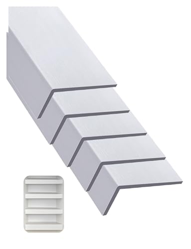Generisch Drahtregalabdeckungen, Drahtregalabdeckungen aus PVC-Verbundplatten, Regalkappen for Abdecken von Drahtregalen, dekorative Regalaufsätze, werkzeuglose Installation(Milk,120x26cm/47x10in) von Generisch