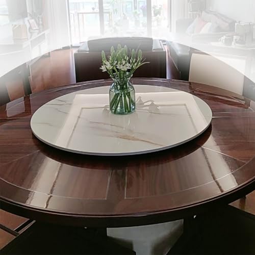 Generisch Drehplatte Esstisch aus Marmor, 60-100cm, Lazy Susan Servierteller, großer drehbarer Tischplatte, ideal für Torten und Snacks von Generisch