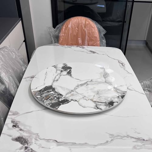 Generisch Drehplatte Esstisch aus Marmor, 60-100cm, Lazy Susan Servierteller, großer drehbarer Tischplatte, ideal für Torten und Snacks von Generisch