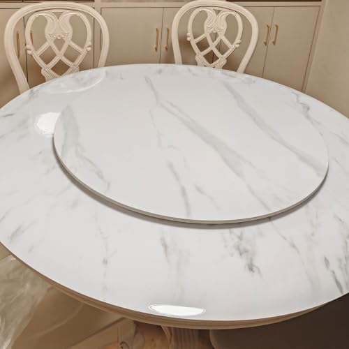 Generisch Drehplatte Esstisch aus Marmor, 60-100cm, Lazy Susan Servierteller, großer drehbarer Tischplatte, ideal für Torten und Snacks von Generisch