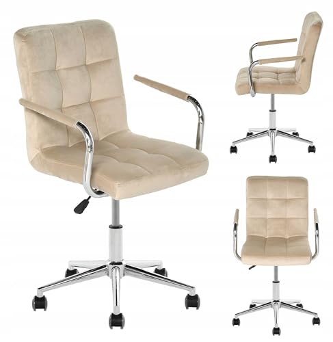 Generisch Drehstuhl Bürostuhl Bürosessel Schreibtischstuhl Computerstuhl bis 100kg (Beige) von Generisch